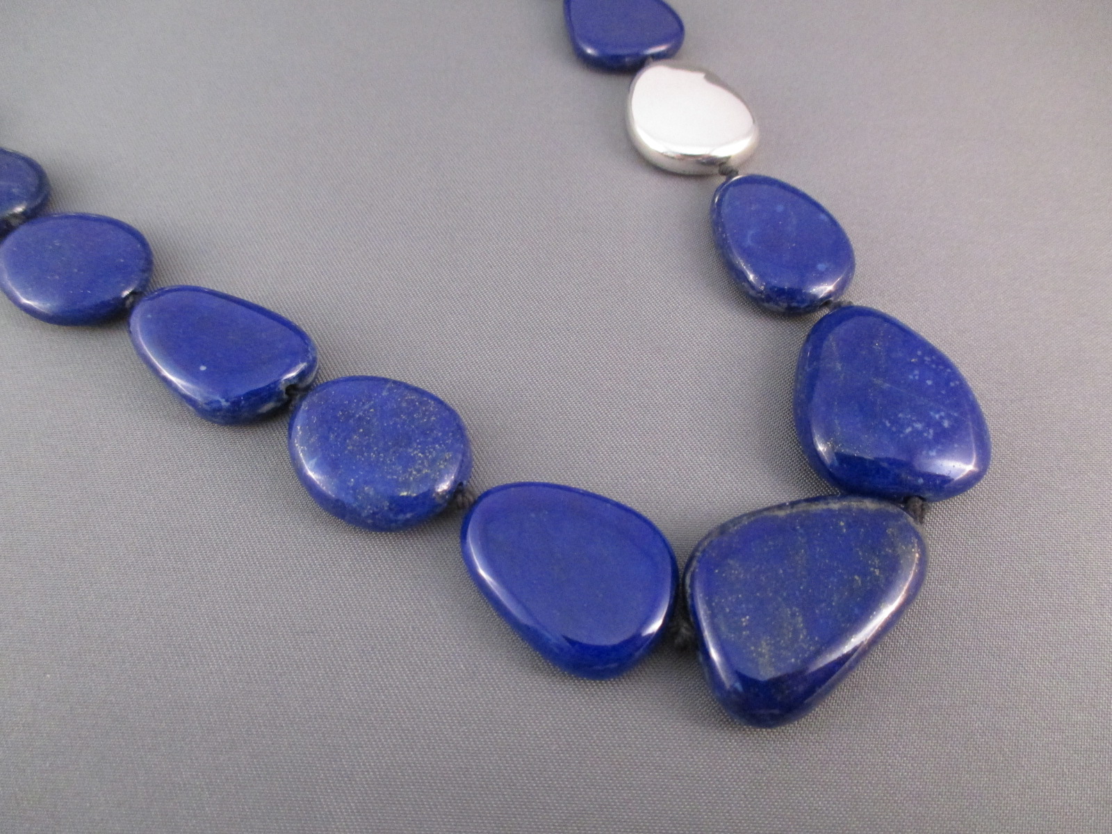 Lapis & Sterling Silver Necklace Native American Jewelry