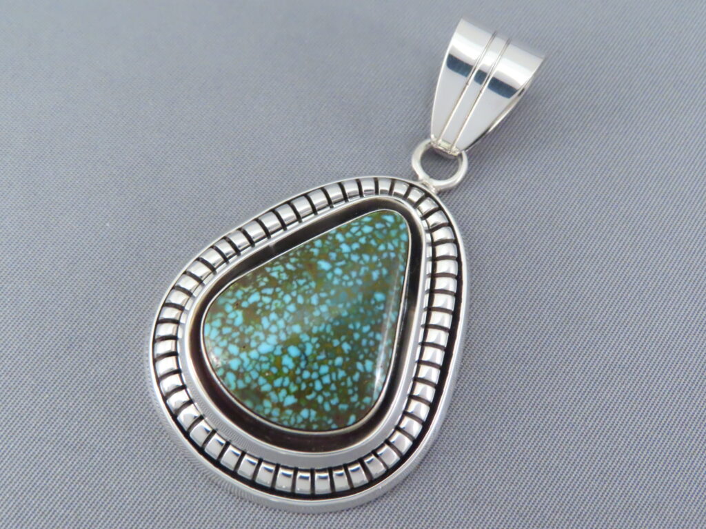 Marian Nez Kingman Turquoise Pendant Navajo Turquoise Jewelry