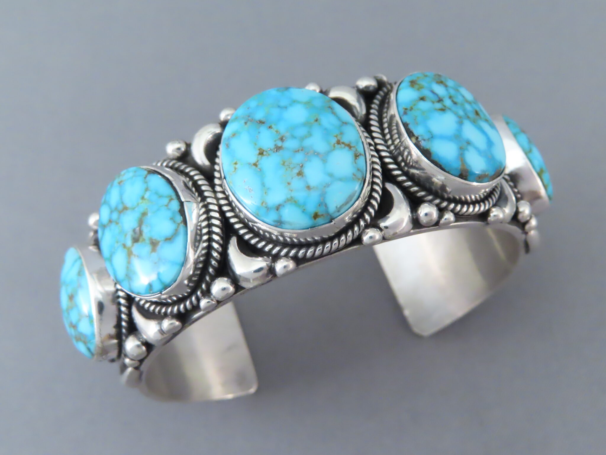 5 Stone Kingman Turquoise Cuff Bracelet Navajo Jewelry Bracelet