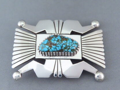 Leonard Nez Kingman Turquoise Belt Buckle