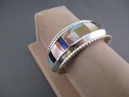 Inlaid Multistone Cuff Bracelet by Benson Manygoats