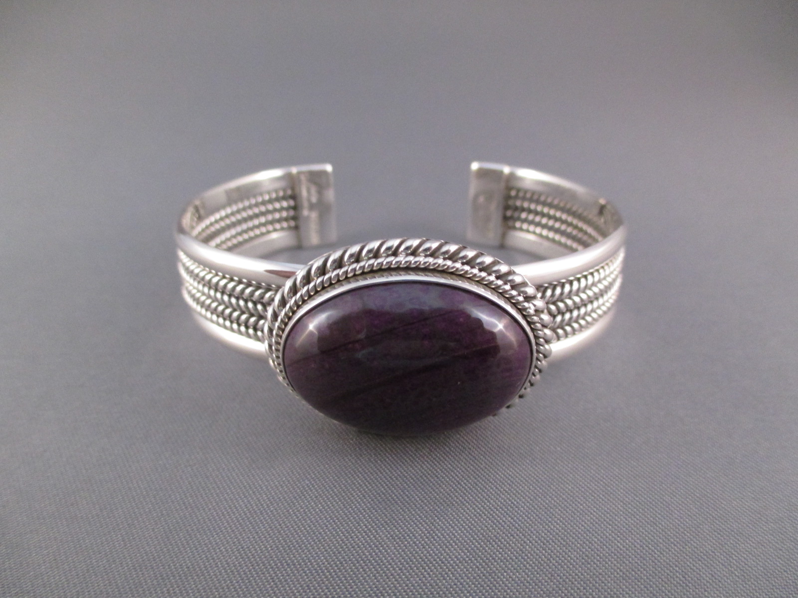 Cuff Bracelet with Sugilite by Artie Yellowhorse - Sugilite Bracelet