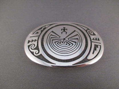 'Man in the Maze' Sterling Silver Belt Buckle - Hopi Jewelry