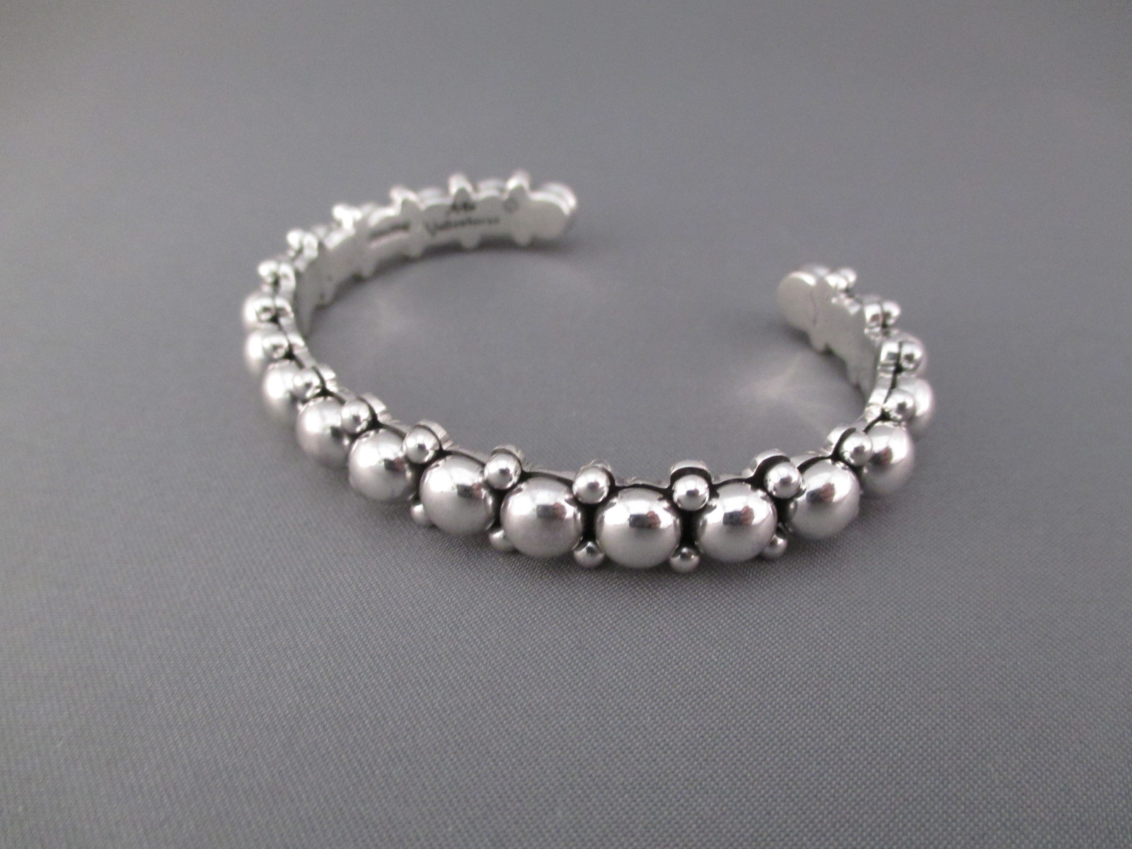 Sterling Silver Cuff Bracelet Jewelry with Dots by Artie Yellowhorse