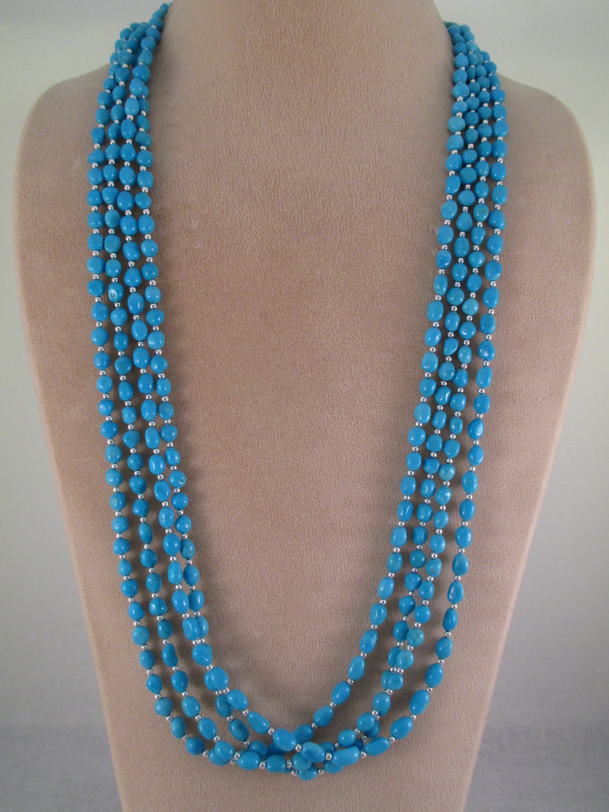 Desiree Yellowhorse 4-Strand Sleeping Beauty Turquoise Necklace