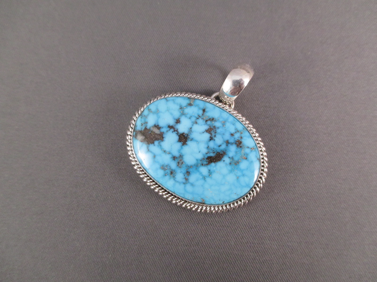 Artie Yellowhorse Kingman Turquoise Pendant - Turquoise Jewelry