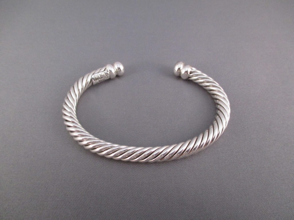 Braided Sterling Silver Bracelet by Artie Yellowhorse (Navajo)