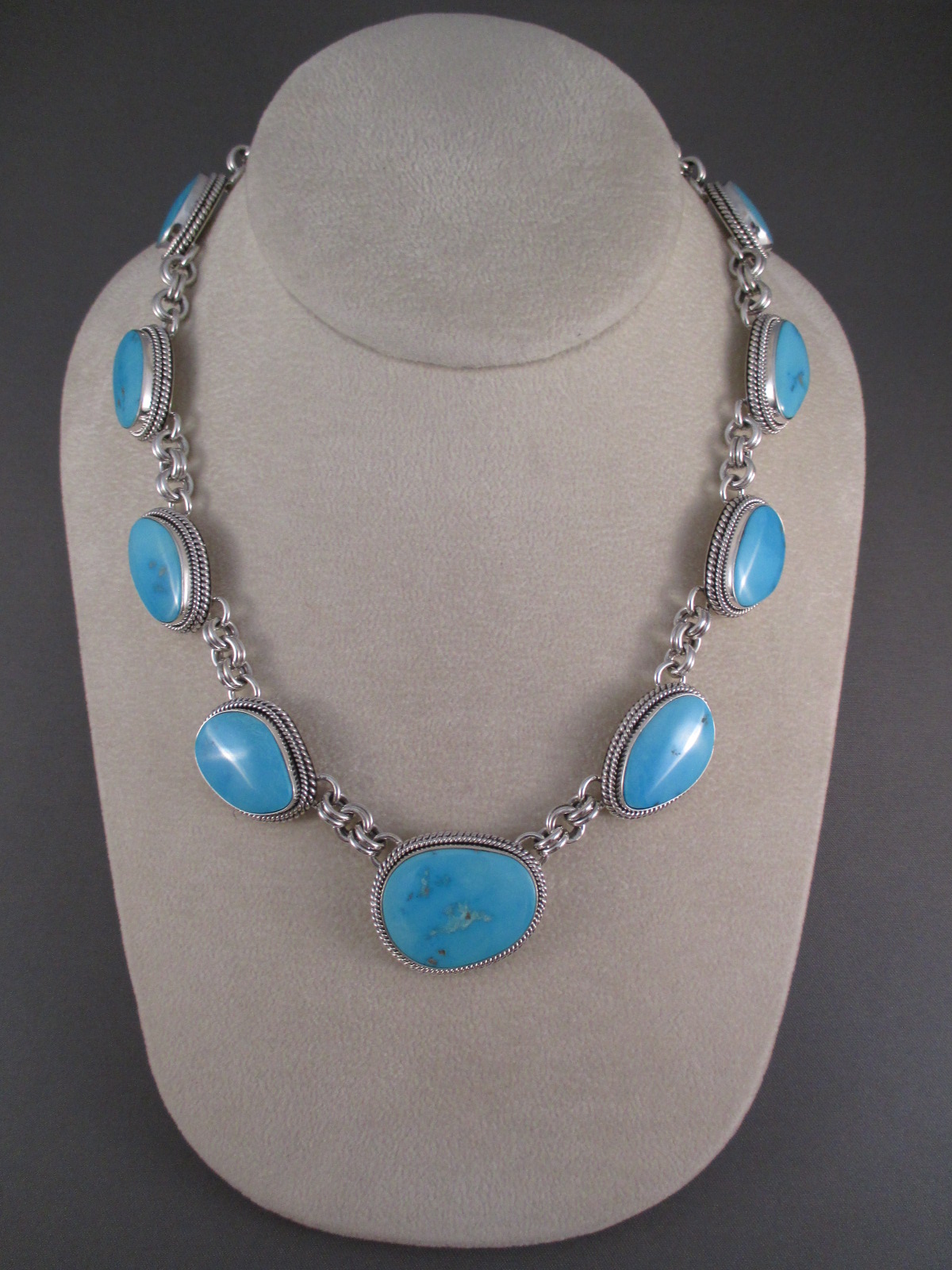 Artie Yellowhorse Sleeping Beauty Turquoise Necklace -Navajo