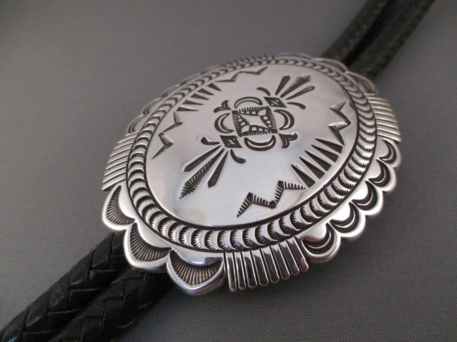 Thomas Curtis Sterling Silver Bolo Tie - Bolo Tie by Navajo jewelry ...