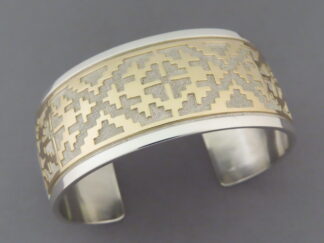 Gold & Silver ‘Rug Design’ Bracelet by Robert Taylor