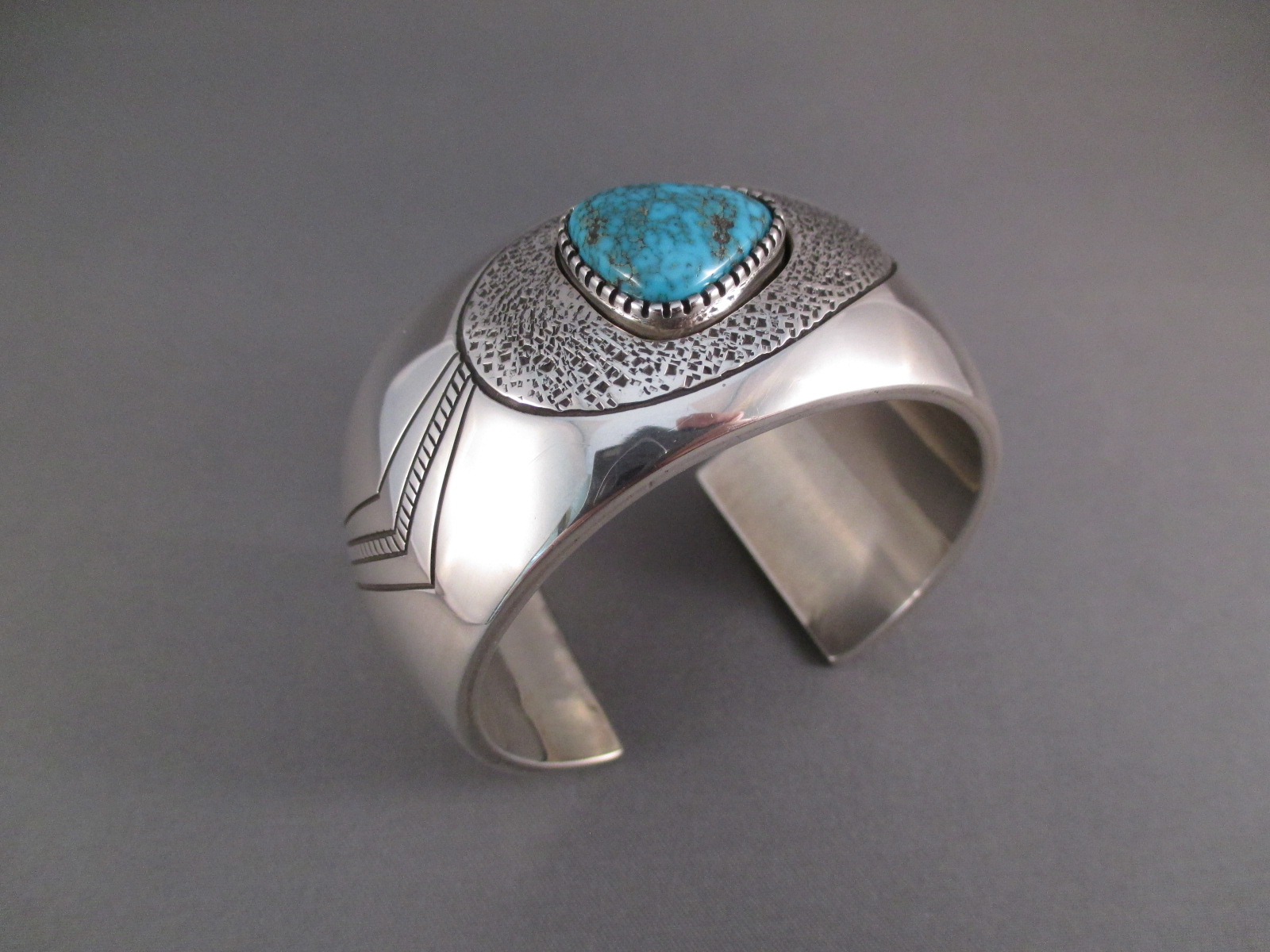 Al Nez Cuff Bracelet with Lone Mountain Turquoise (Navajo)