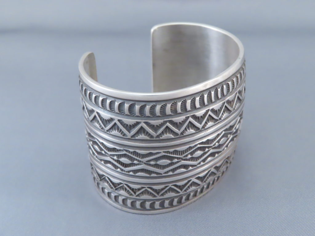 Wide Silver Bracelet - Andy Cadman Sterling Silver Wide Cuff Bracelet