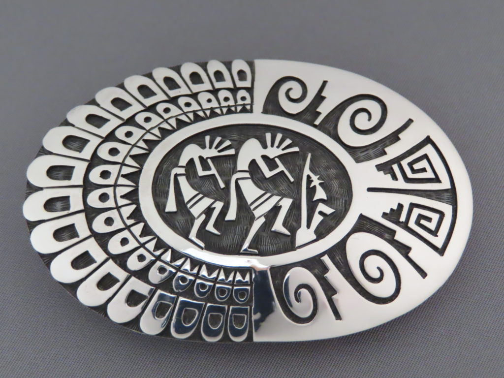 Hopi Buckle - 'Kokopelli' Design Belt Buckle - Native American Jewelry