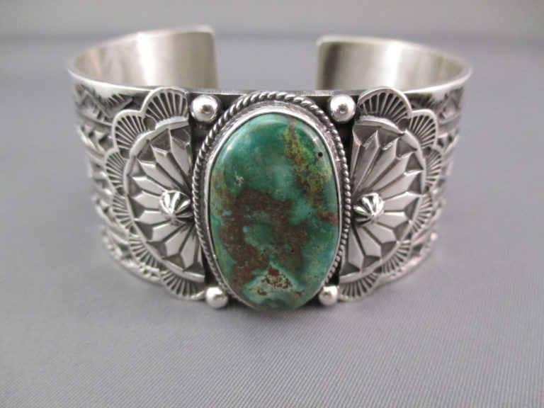 Larger Royston Turquoise Cuff Bracelet by Sunshine Reeves