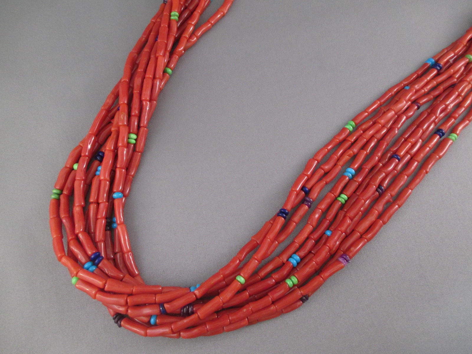 long coral necklace