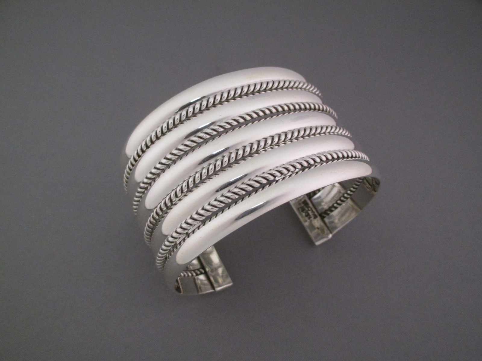 Artie Yellowhorse Wide Sterling Silver Cuff Bracelet - Navajo Jewelry