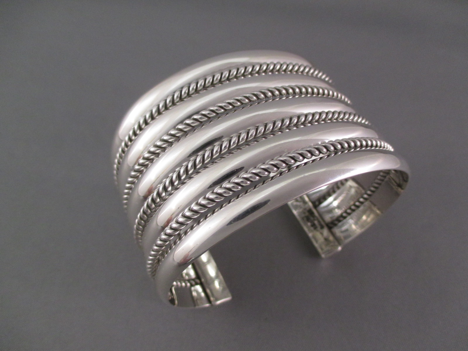 Yellowhorse Wide Sterling Silver Cuff Bracelet - Navajo Jewelry