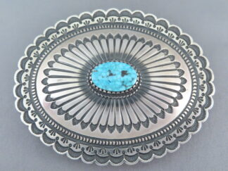 Kingman Turquoise Belt Buckle by Ernest R. Begay