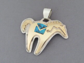 Gold & Silver ‘Horse’ Pendant by Dina Huntinghorse