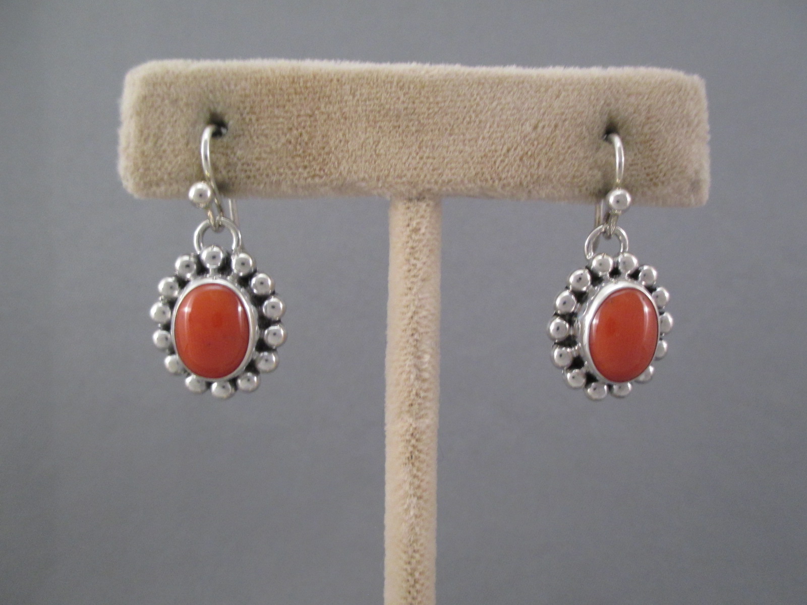 Coral Earrings by Artie Yellowhorse 