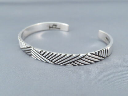 Lovely Sterling Silver Cuff Bracelet by Artie Yellowhorse