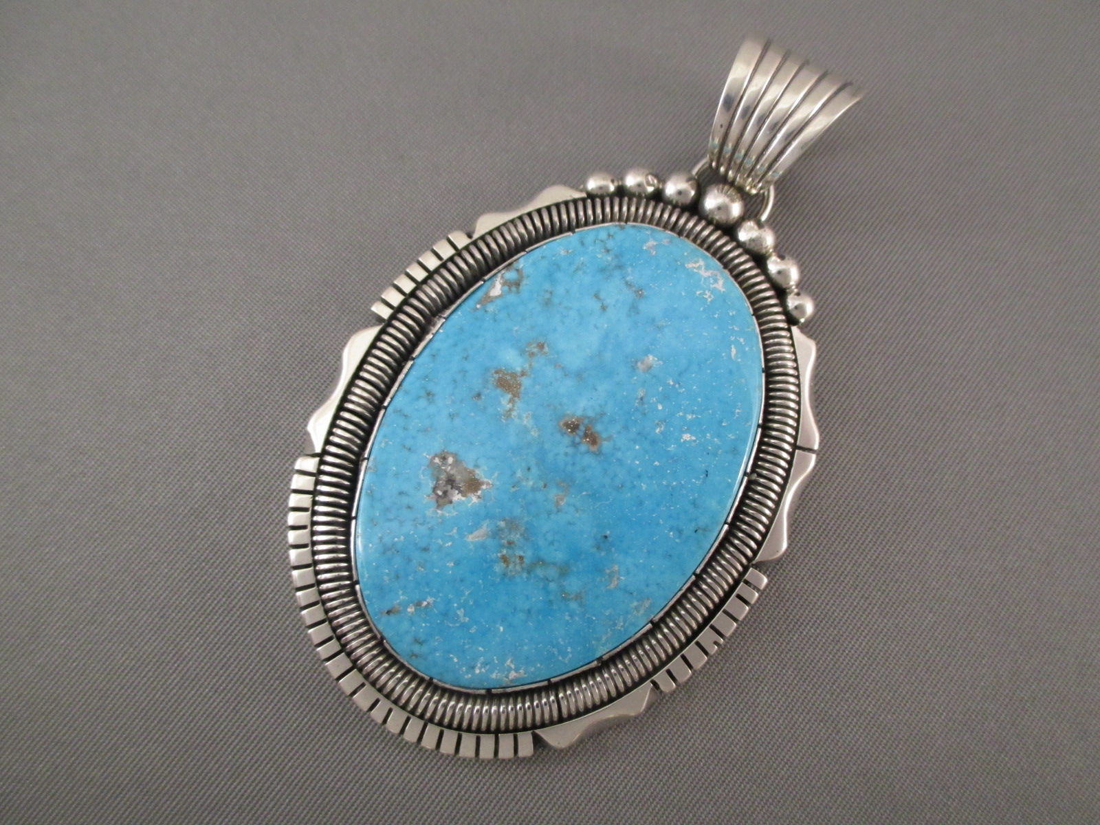 silver turquoise pendant