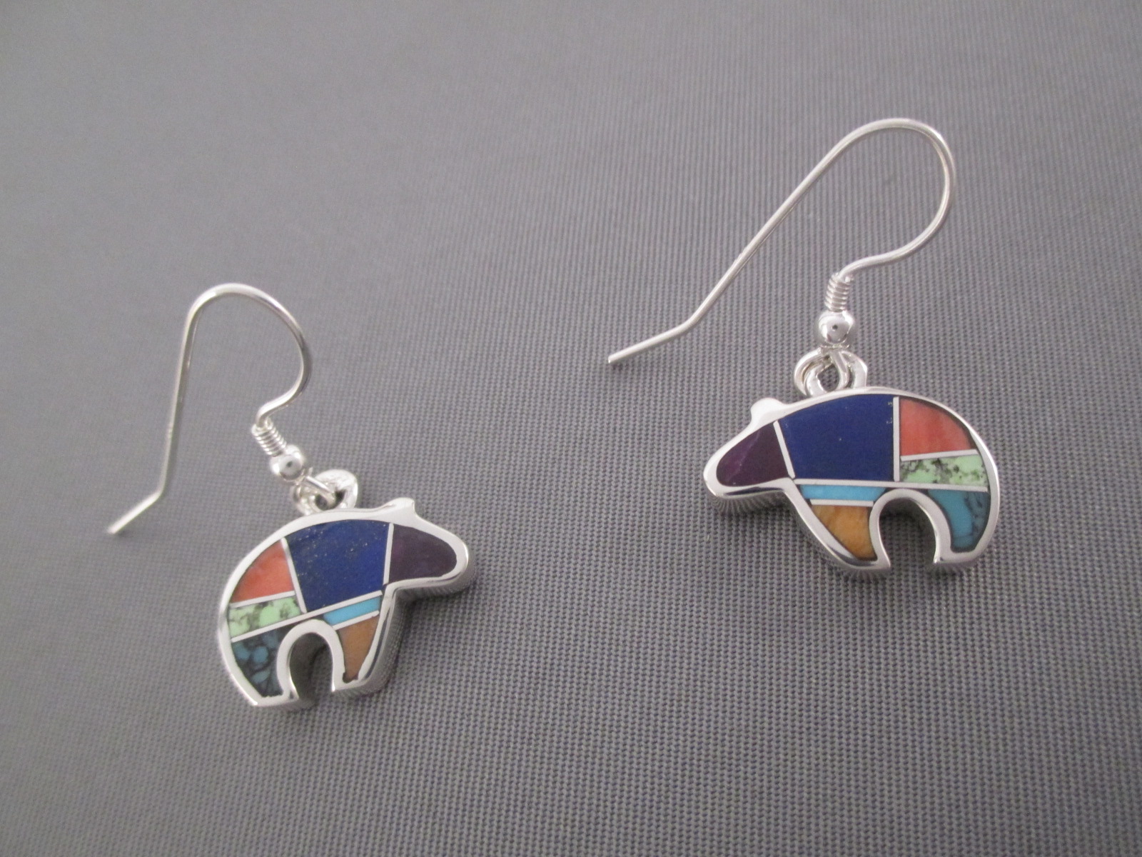 native american bear earrings