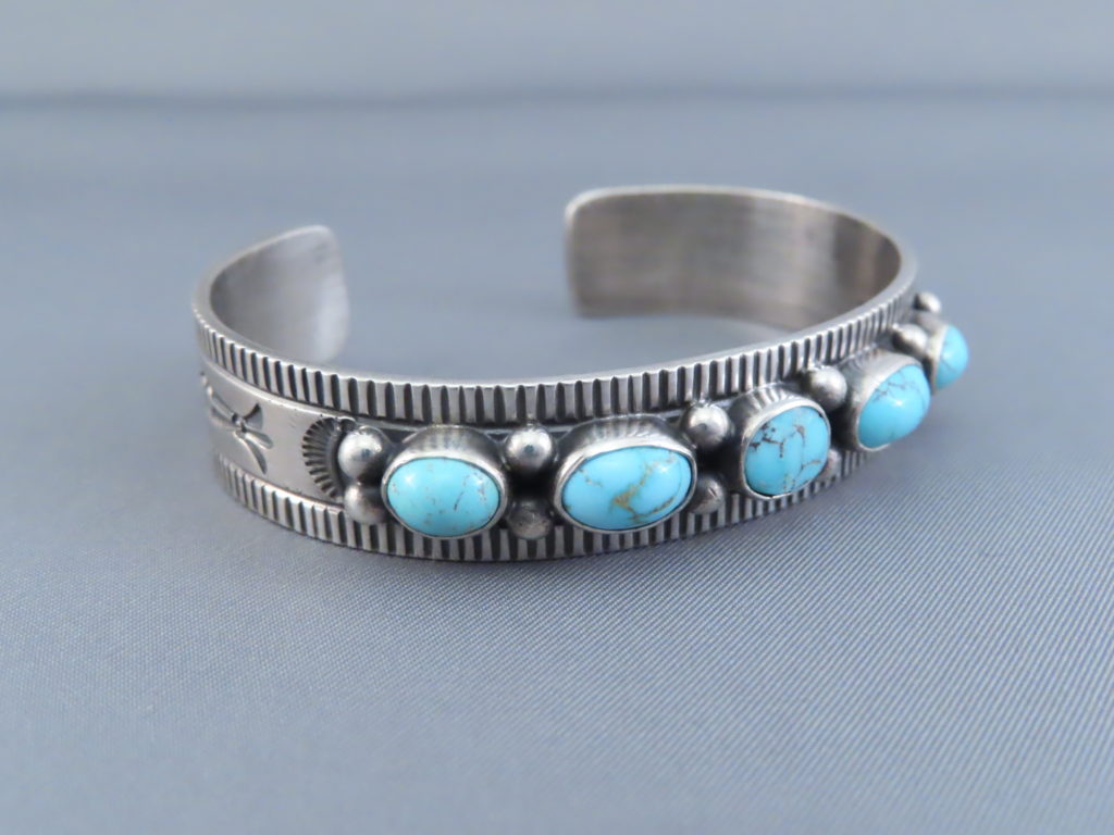 #8 Turquoise Bracelet by Fritson Toledo - Navajo Native American Jewelry