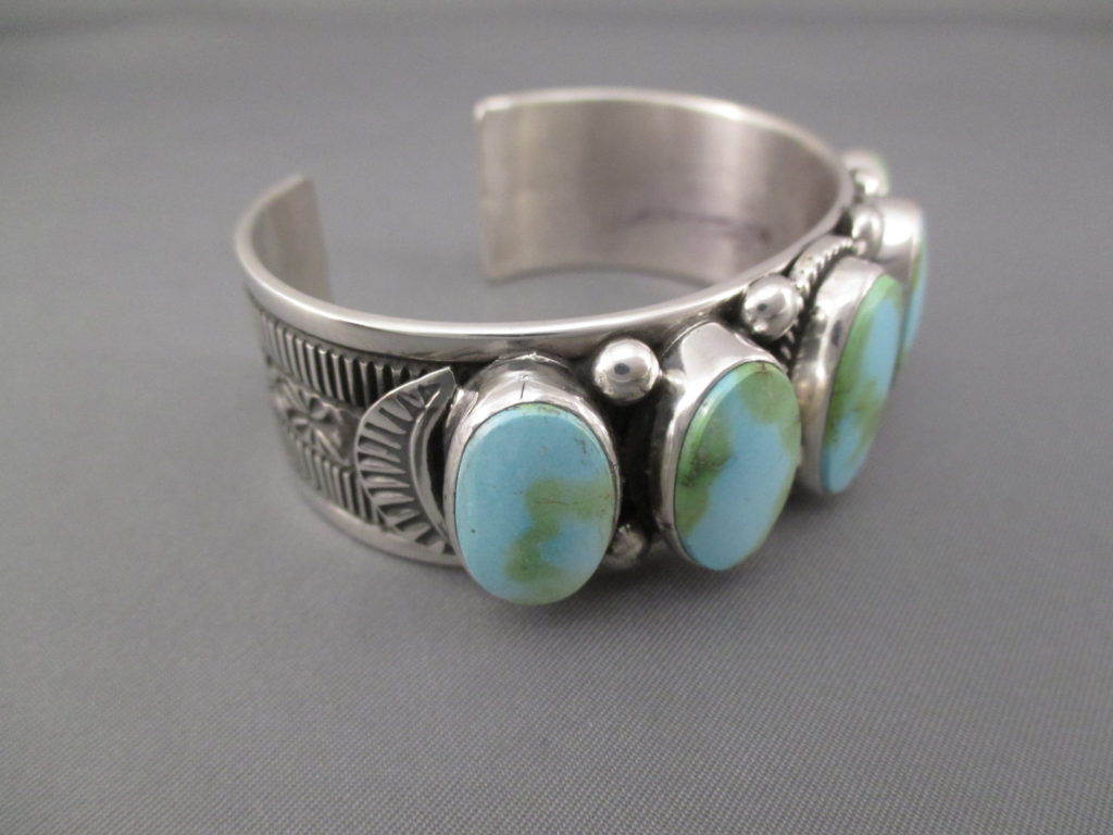 Guy Hoskie Sonoran Gold Turquoise Turquoise Cuff Bracelet - Navajo Cuff