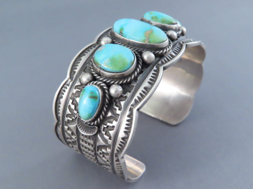 Sonoran Gold Turquoise Cuff Bracelet - Navajo Jewelry - Turquoise Bracelet