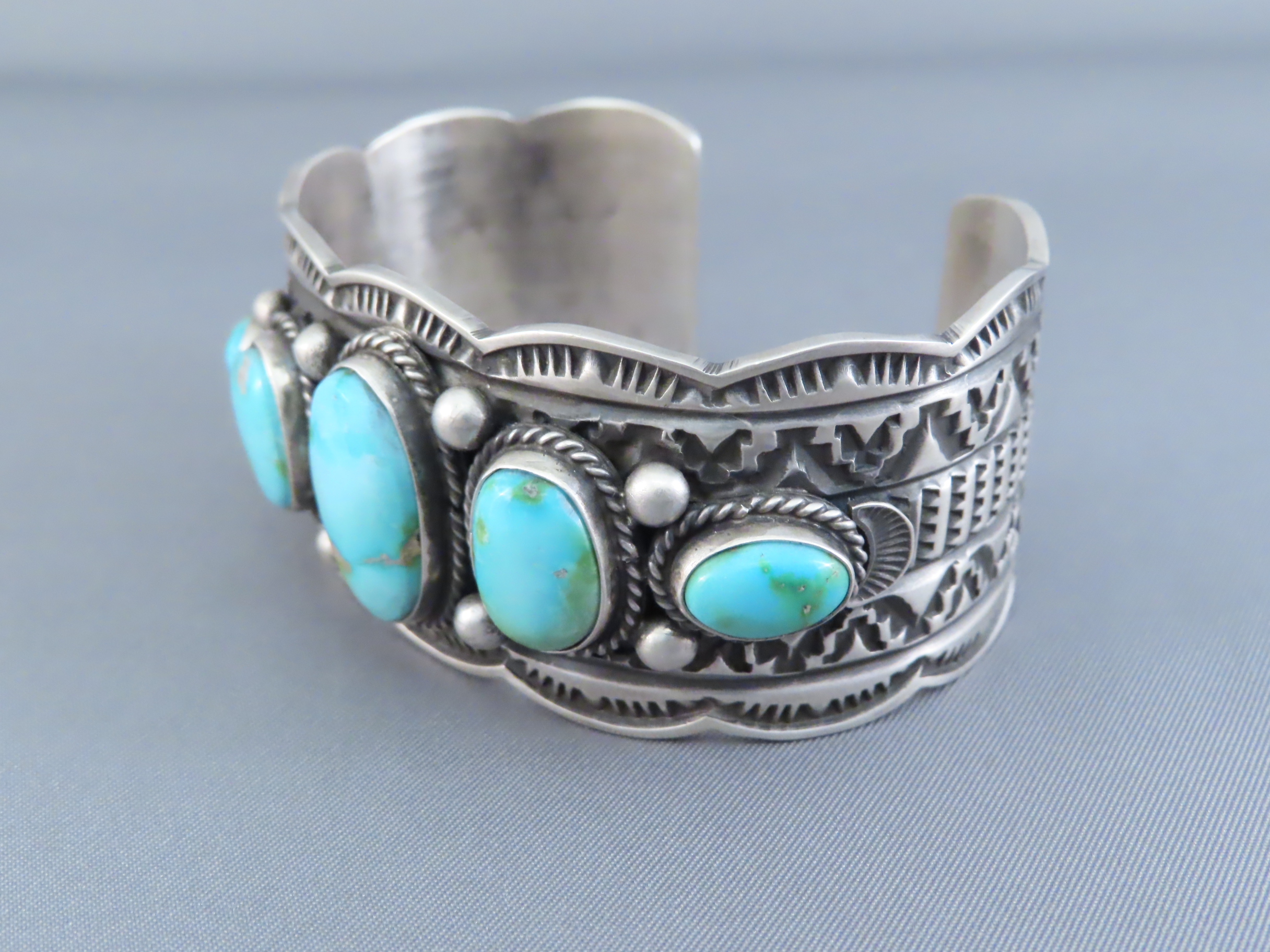 Sonoran Gold Turquoise Cuff Bracelet - Navajo Jewelry - Turquoise Bracelet