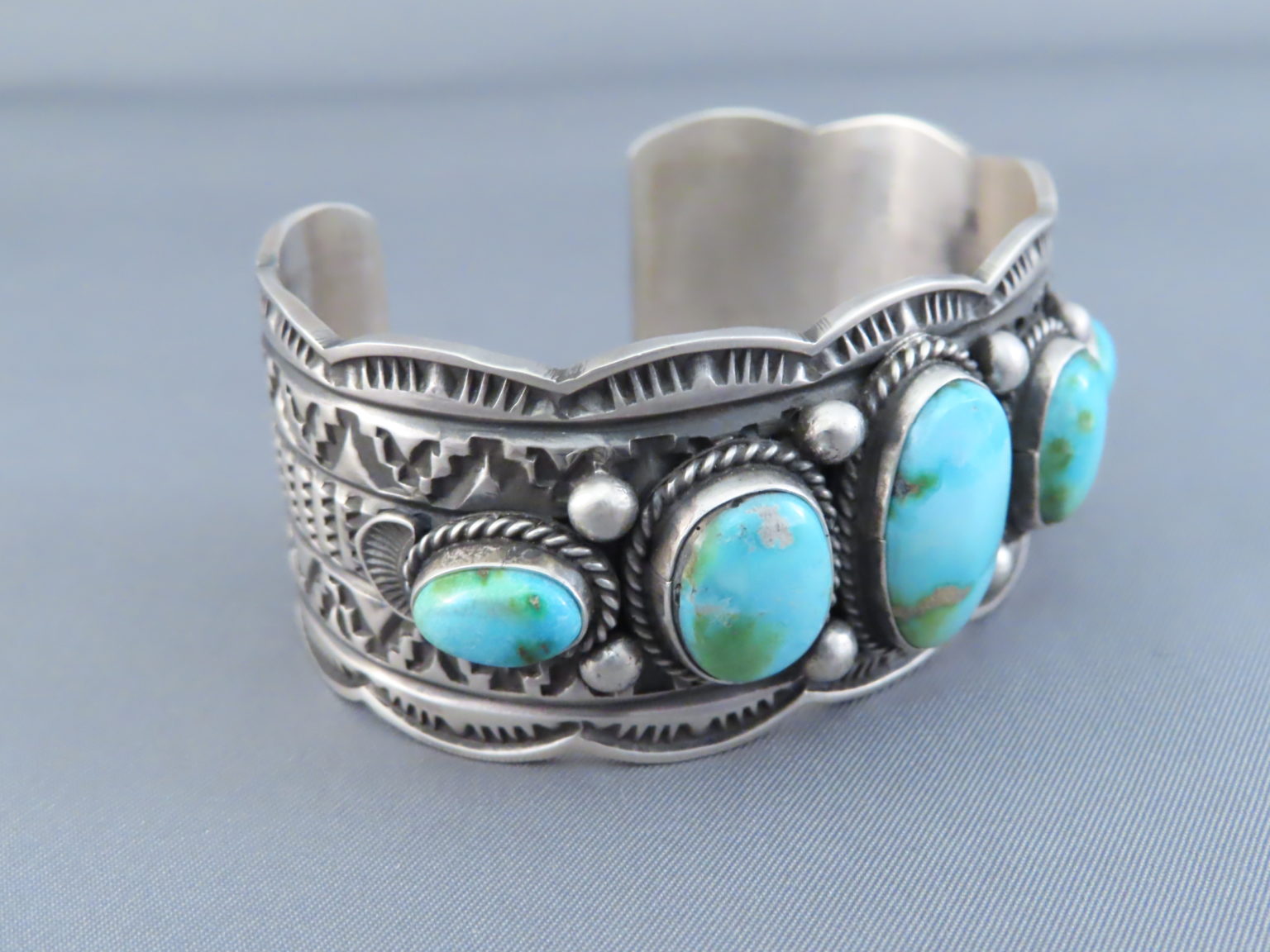 Sonoran Gold Turquoise Cuff Bracelet - Navajo Jewelry - Turquoise Bracelet