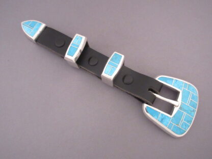 Turquoise Inlay Ranger Belt Buckle Set