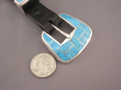 Turquoise Inlay Ranger Belt Buckle Set