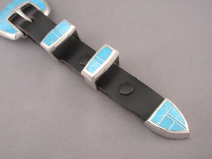 Turquoise Inlay Ranger Belt Buckle Set