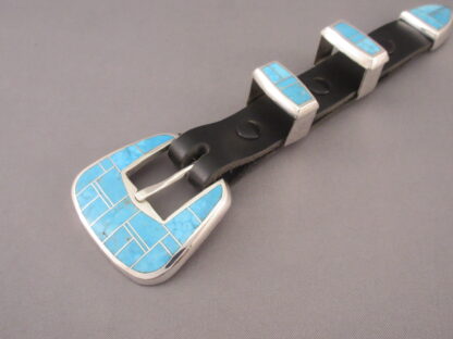 Turquoise Inlay Ranger Belt Buckle Set