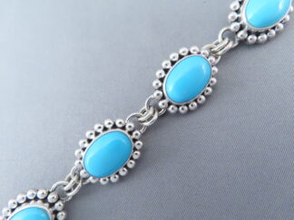 Sleeping Beauty Turquoise Link Bracelet by Artie Yellowhorse