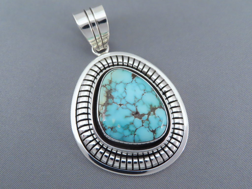 Sterling Silver and 'Turquoise Mountain' Turquoise Pendant