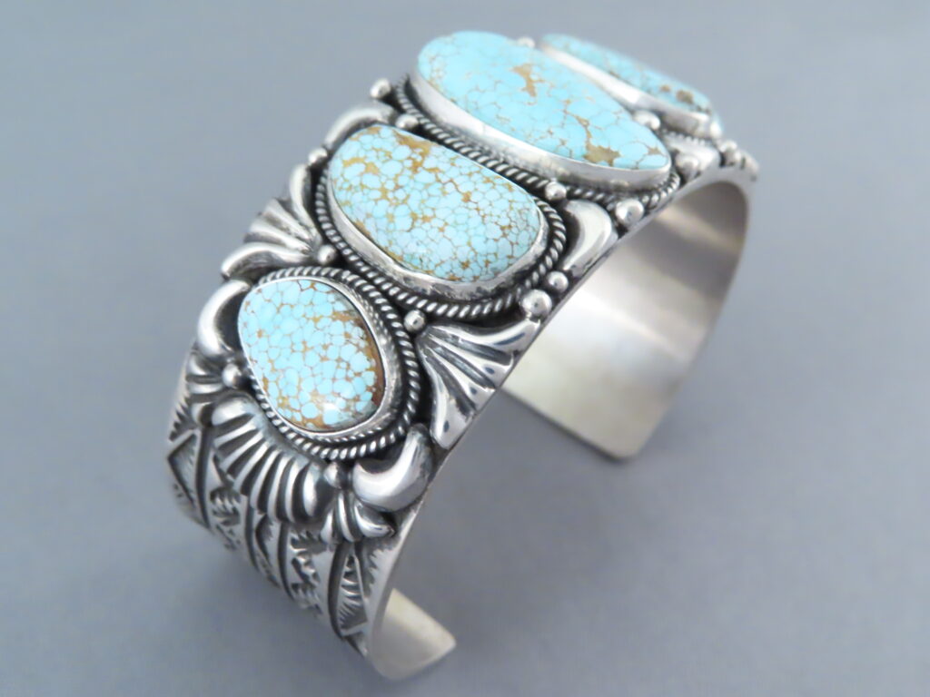 Number Eight Turquoise Cuff Bracelet | Navajo Jewelry | #8 Turquoise