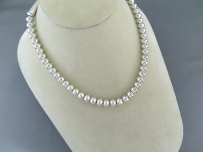 Sterling Silver Bead Necklace by Artie Yellowhorse