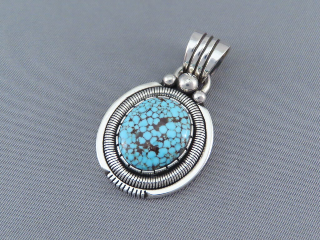 Carico Lake Turquoise Pendant by Will Vandever - Turquoise Jewelry