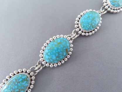 Artie Yellowhorse Kingman Turquoise Link Bracelet