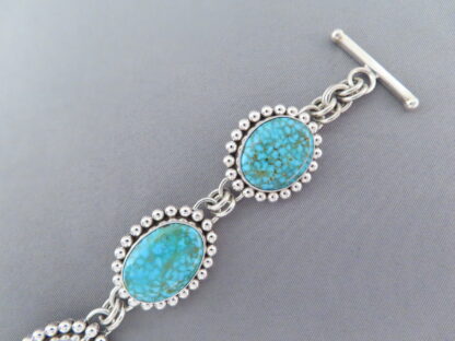 Artie Yellowhorse Kingman Turquoise Link Bracelet