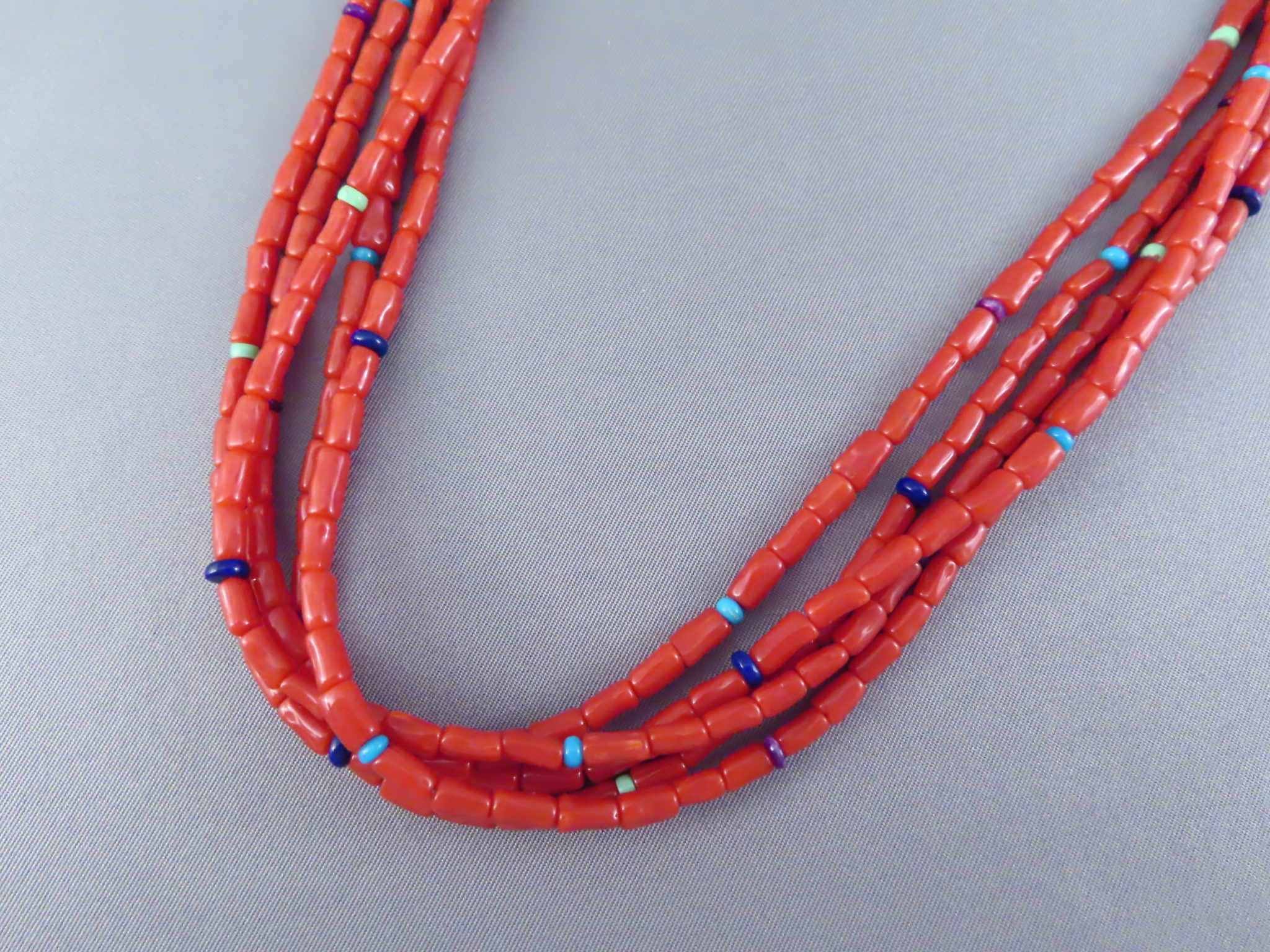 Coral Necklace Jewelry with Accents by Desiree Yellowhorse (Navajo)