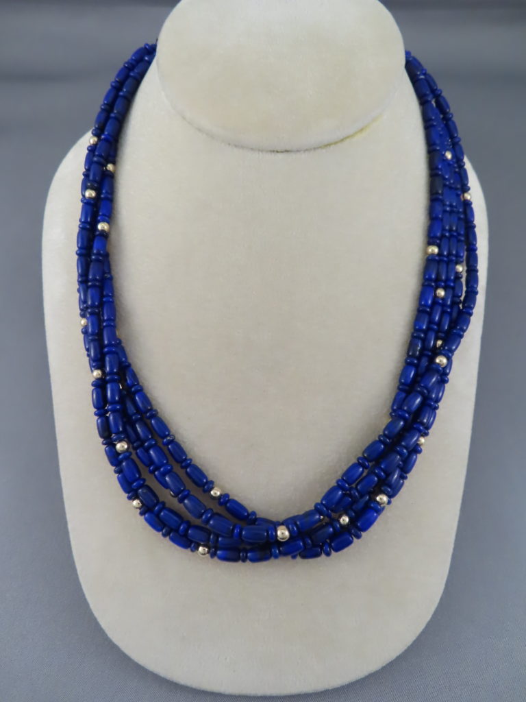 Lapis & 14kt Gold Necklace - Native American Gold Jewelry - Yellowhorse