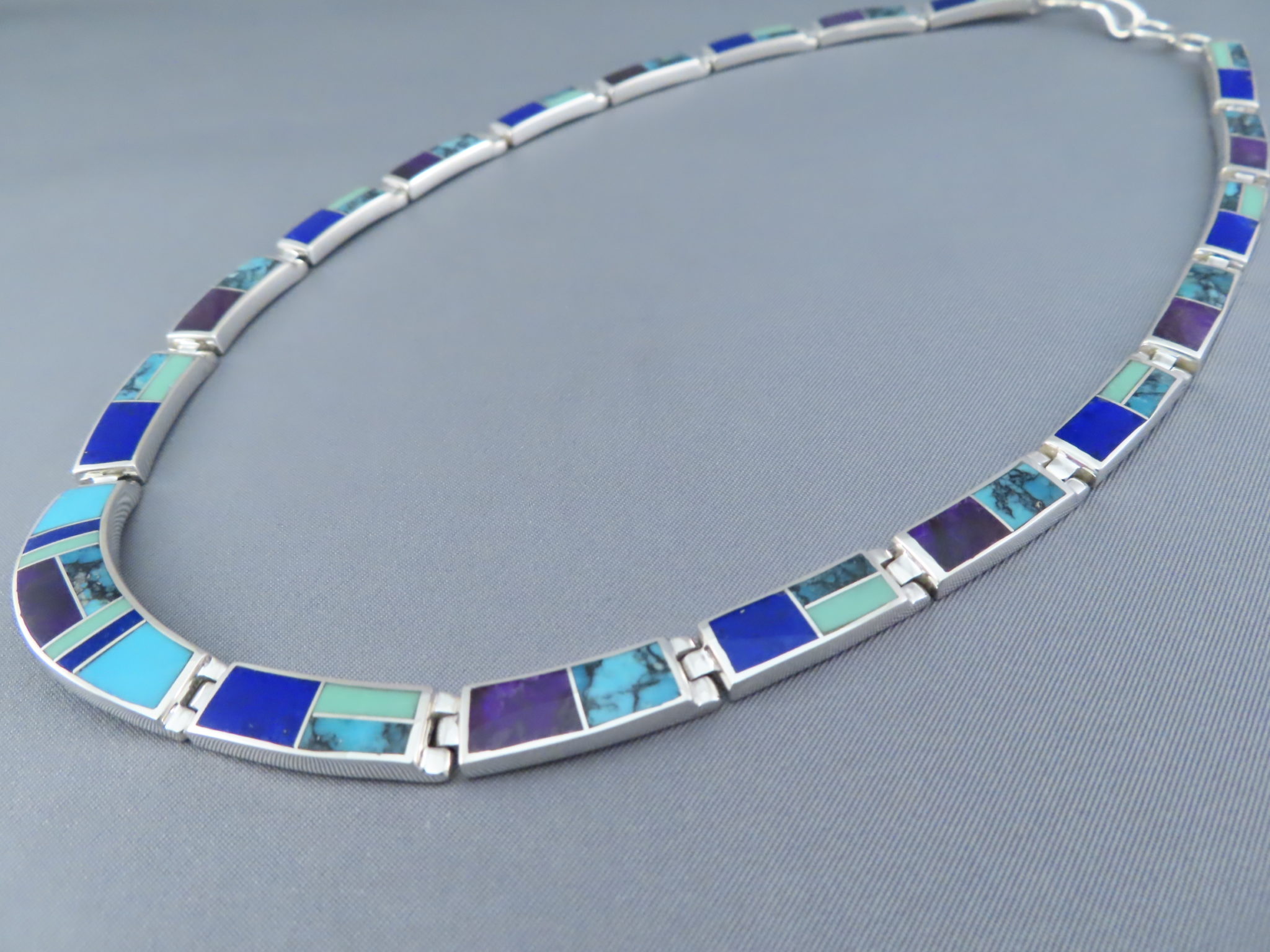 Inlaid Multi-Stone Necklace | Inlay Necklace | Navajo Jewelry