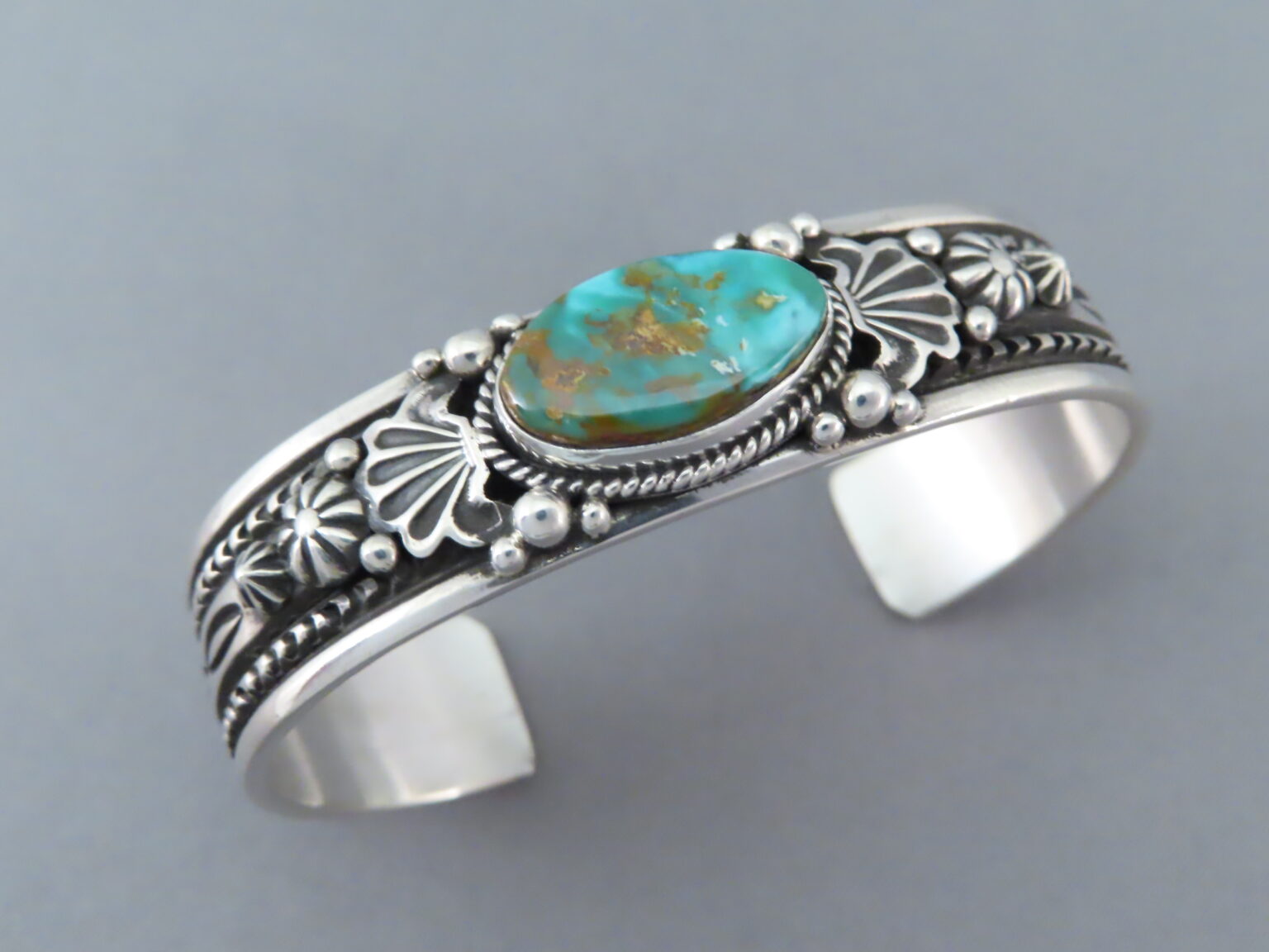 Royston Turquoise Cuff Bracelet by Darryl Becenti - Turquoise