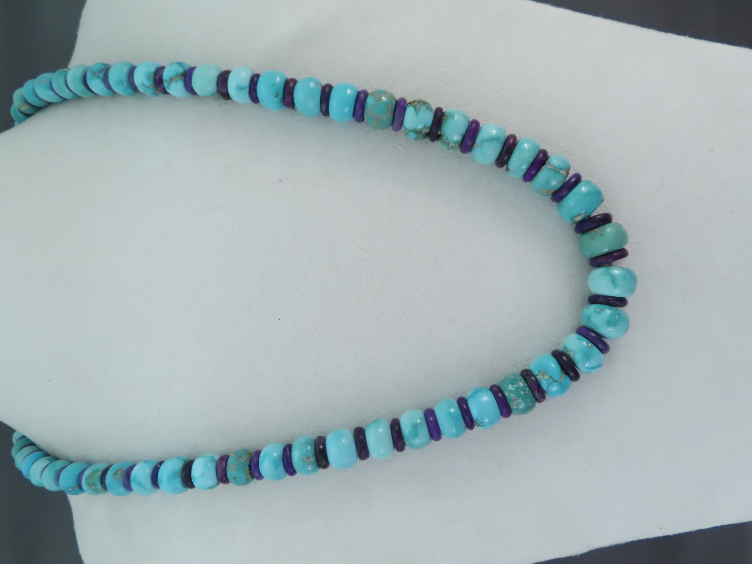 Bruce Eckhardt Carico Lake Turquoise Necklace with Sugilite