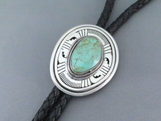 Tyrone Turquoise Bolo Tie by Leonard Nez