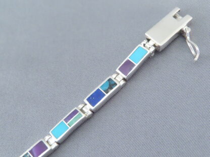 Inlaid Multi-Stone Link Bracelet (smaller)